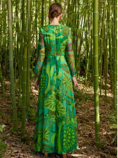 50630 Dress - Green Print (Carla Ruiz)